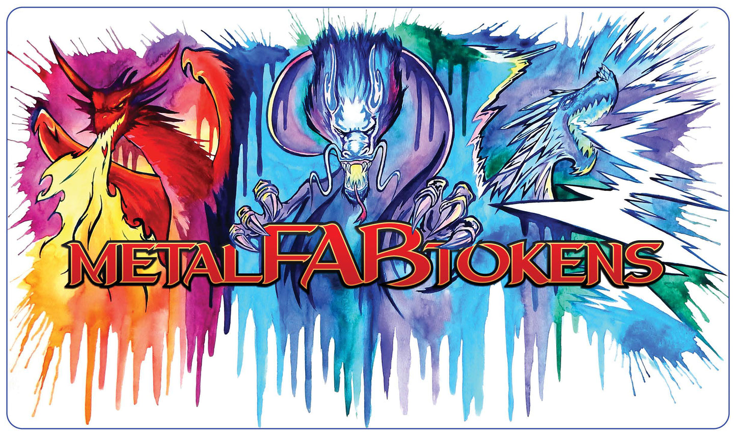 metalFABtokens Watercolor Dragons Mat