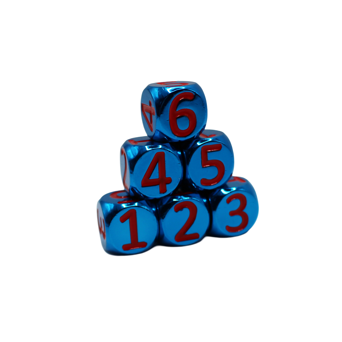 Dark Blue w/Red Heavy Rollers D6 Dice Set (6) w/Magnetic Case