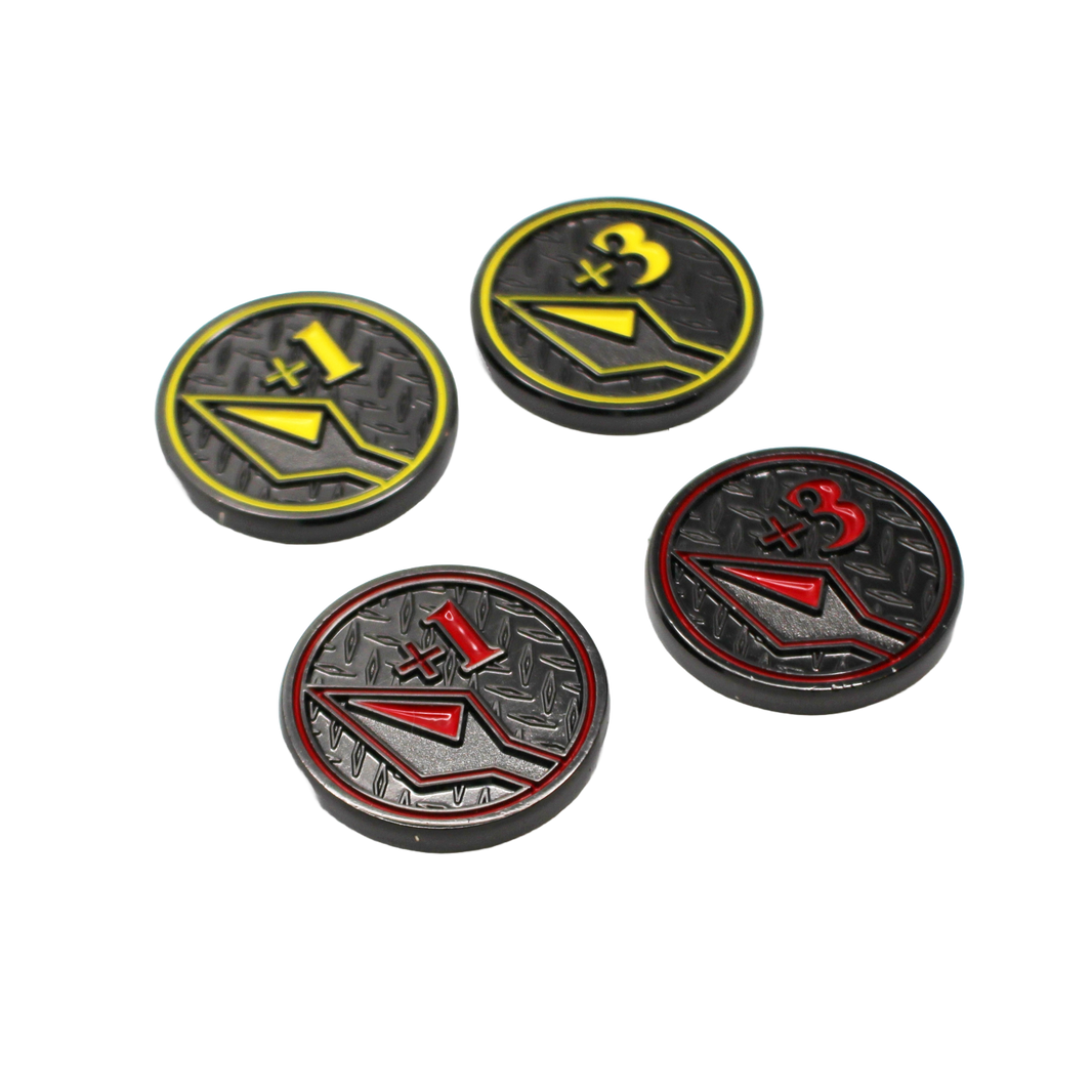 Red/yellow Math Token Tokens – metalFABtokens