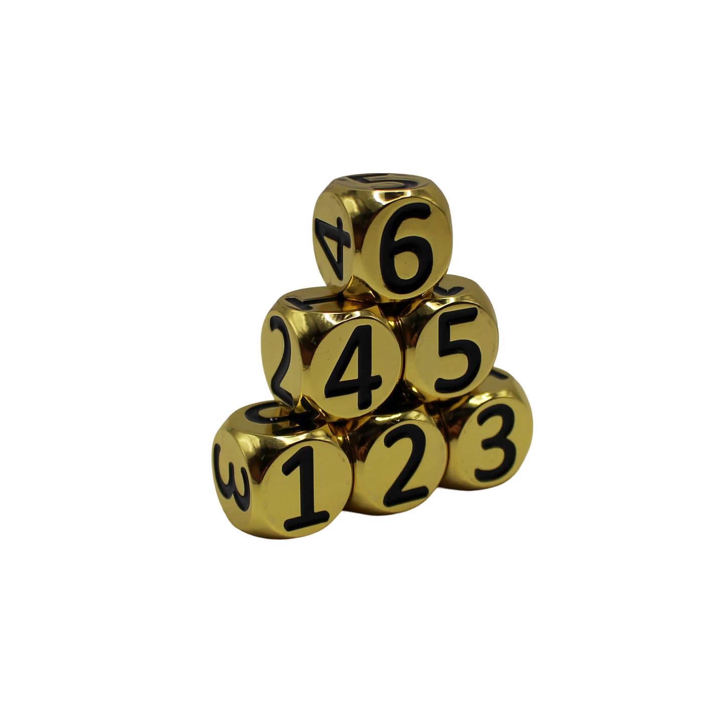 Gold w/Black Heavy Rollers D6 Dice Set (6) w/Magnetic Case