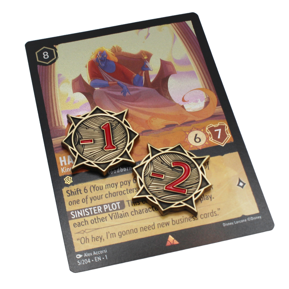 Lorcana Reduced Strength Token(s) (-1/-2) – metalFABtokens