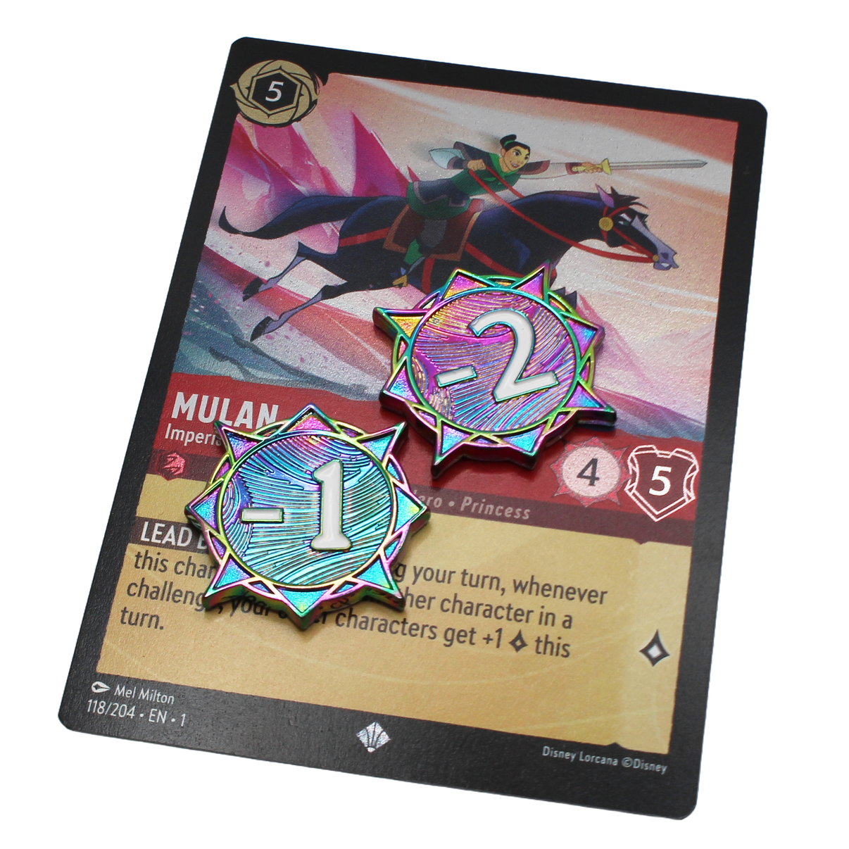 Lorcana Reduced Strength Token(s) (-1/-2) – metalFABtokens