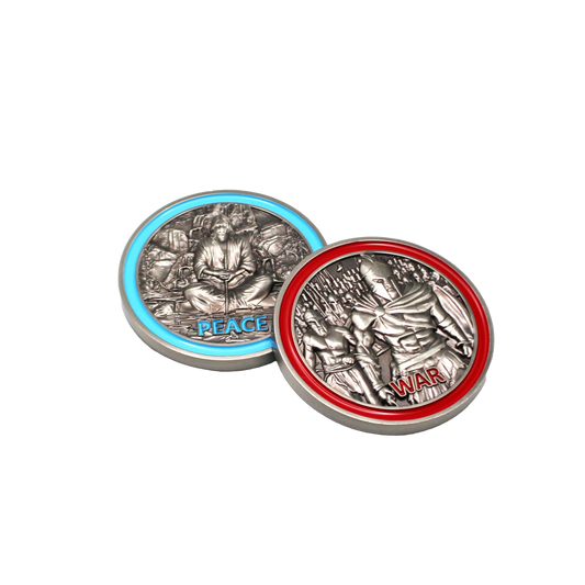 War or Peace Metal Token